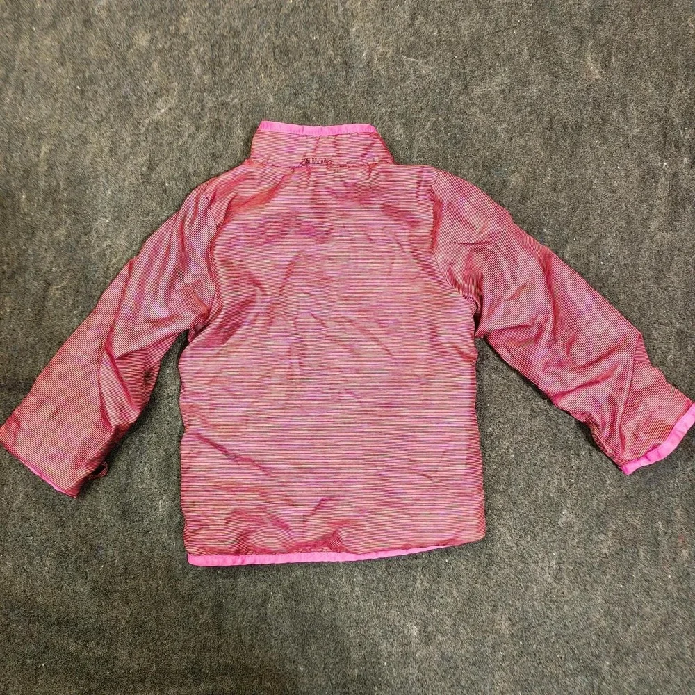 OshKosh Bgosh Girls Pink Space Dye Fleece Lined Zip Up Jacket Size 5T